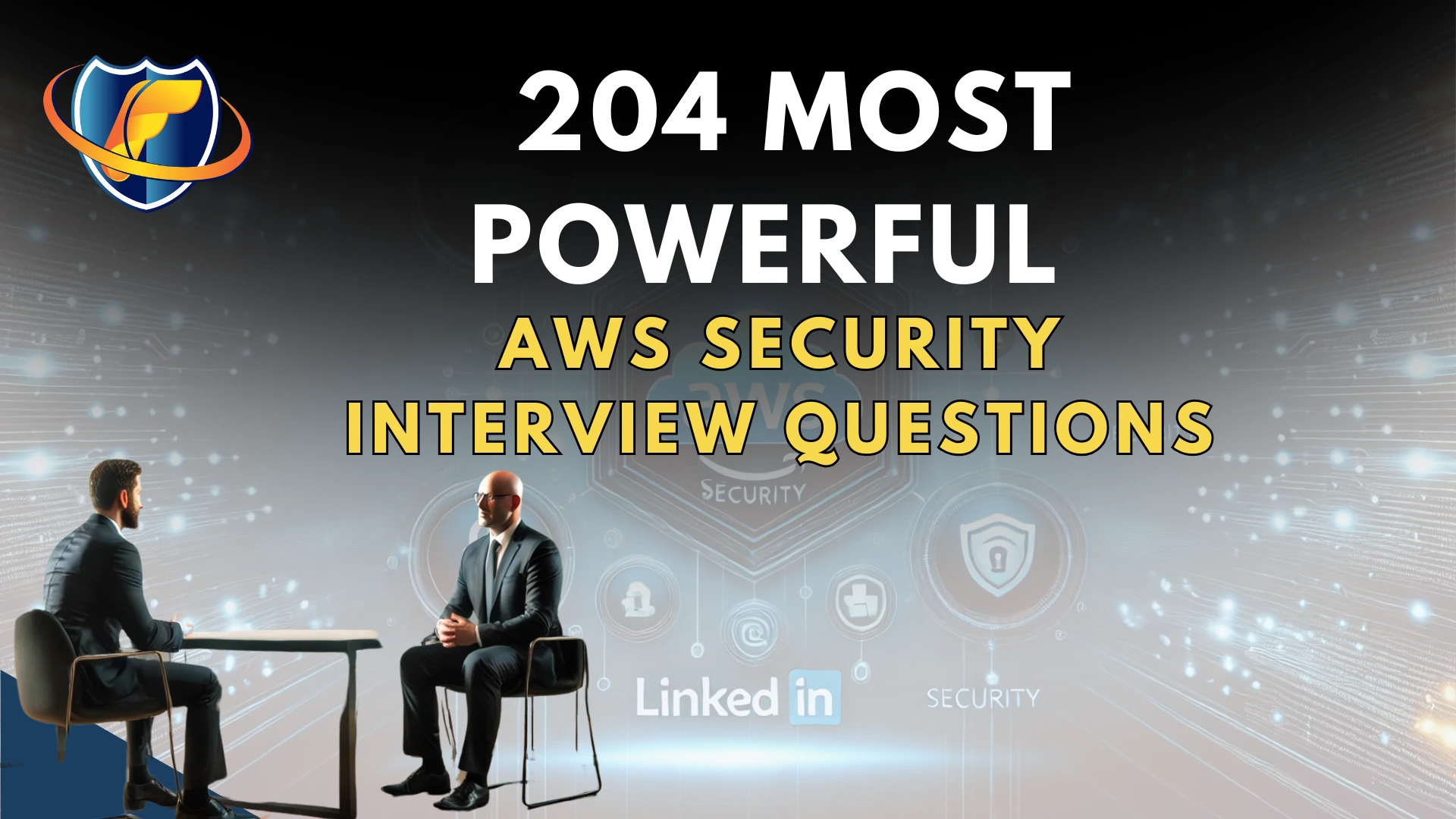 A visual representation of the 10 best AWS security interview questions to prepare candidates for technical interviews.